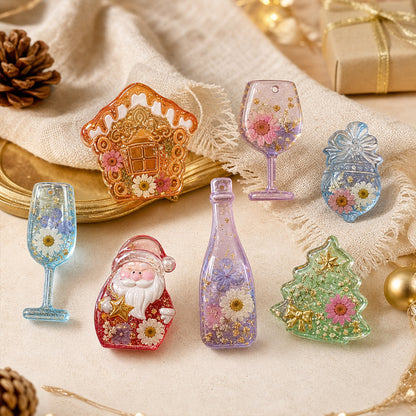 2pcs Christmas Hanging Ornament Resin Molds