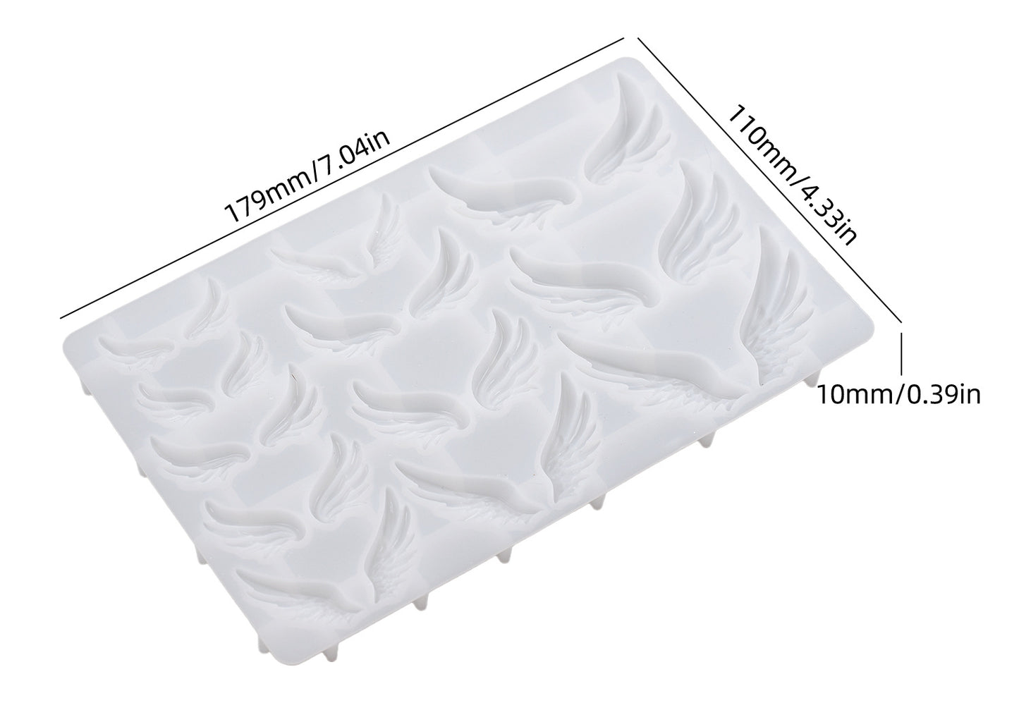 Multi-size Cute Angel Wings Ornament Resin Mold