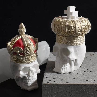 Crowned Skull Ornament Resin Mold