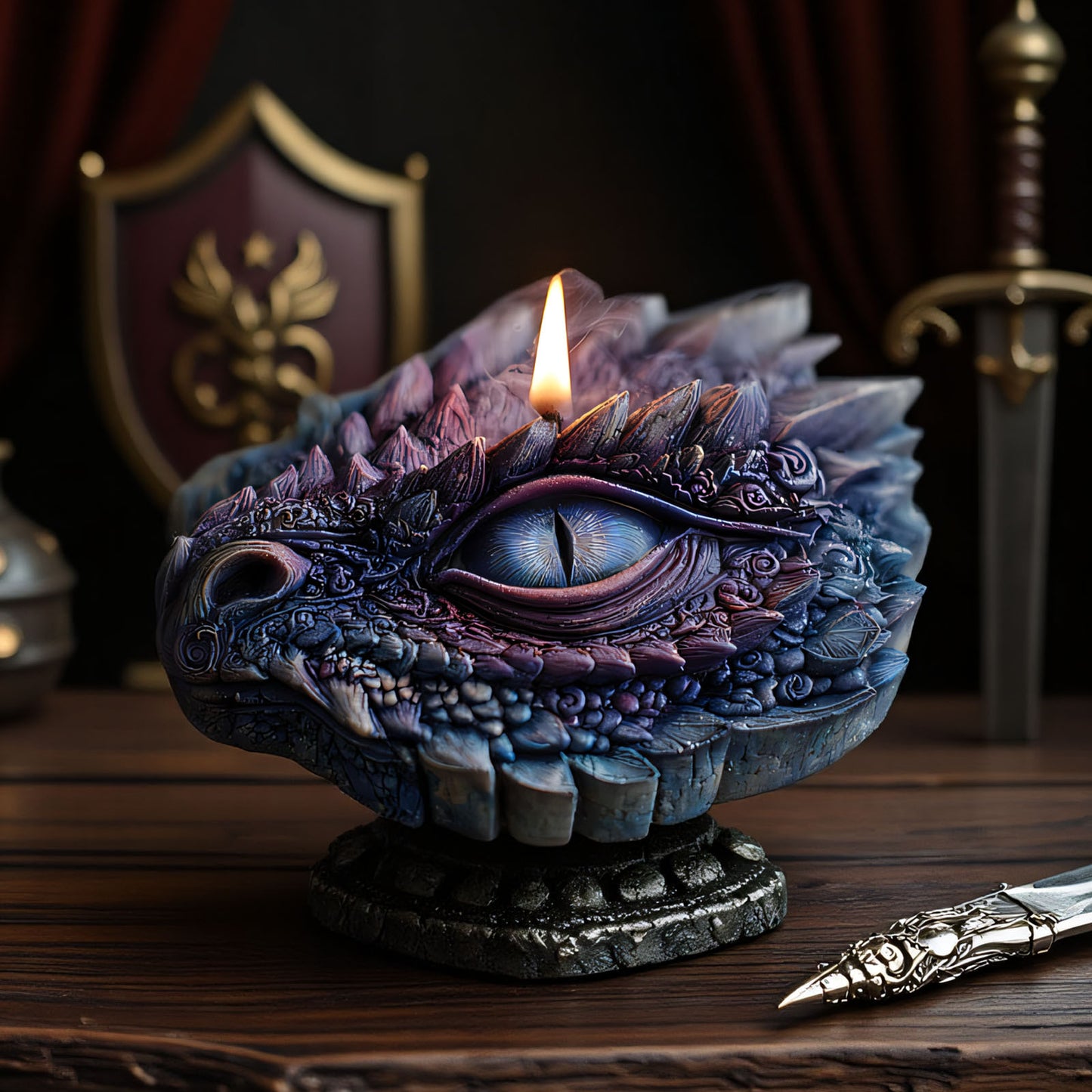 Evil Dragon Head Ornament Resin Mold
