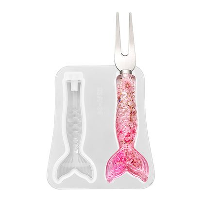 Mermaid Tail Cat Paw Heart & Tulip Resin Knife Handle Mold