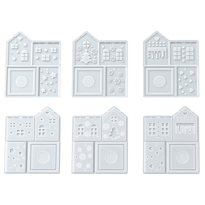 Assembleable Christmas House Resin Mold