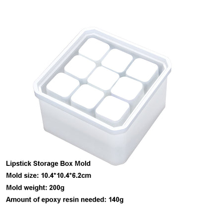 Lipstick Storage Box Resin Mold Jewelry Storage Boxes