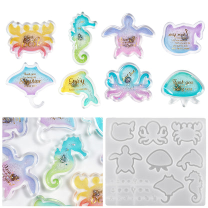 Ocean Animal Shaker Embellishment Resin Mold Set
