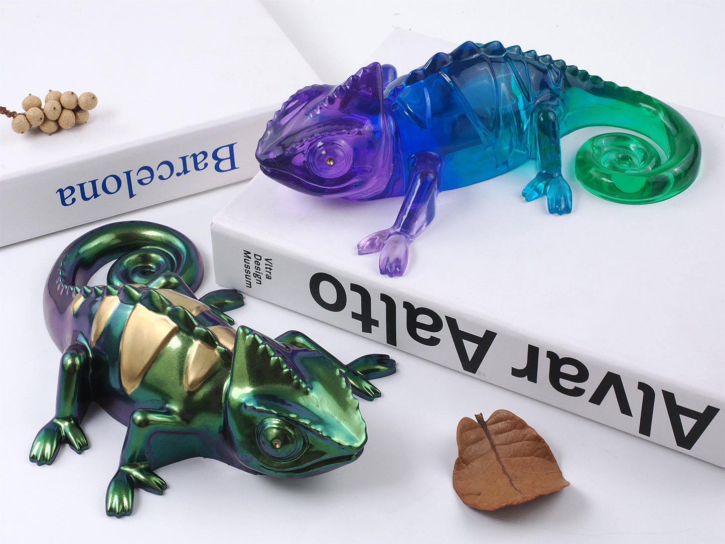 Molde de resina con forma de lagarto 