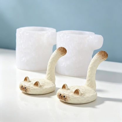 Cat Phone Stand Figurine Resin Mold