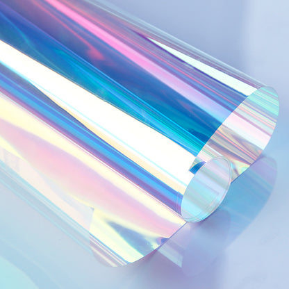 Holographic Iridescent Film – Blue & Red Rainbow Effect for Resin Crafts