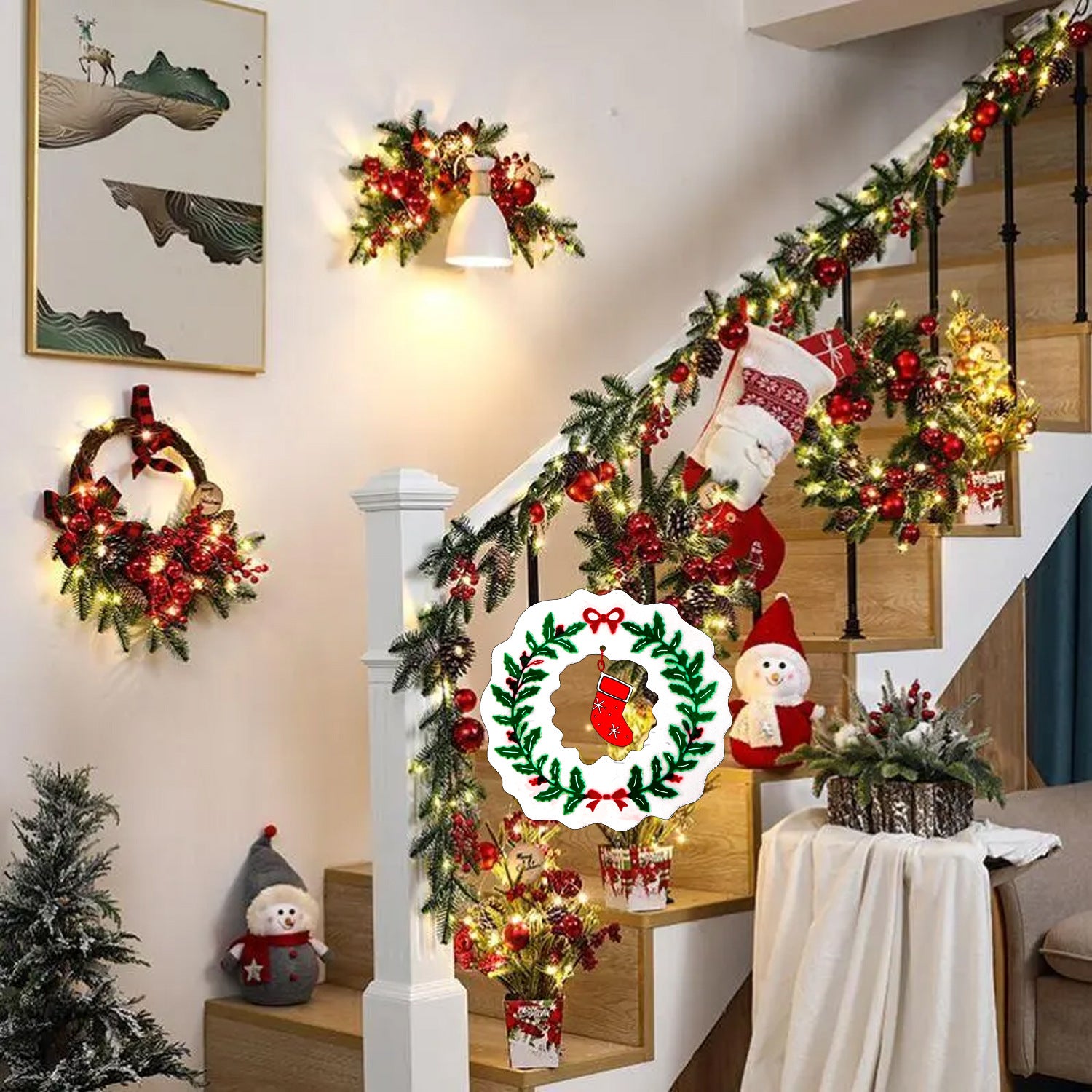 Christmas Round Hanging Sign Resin Mold