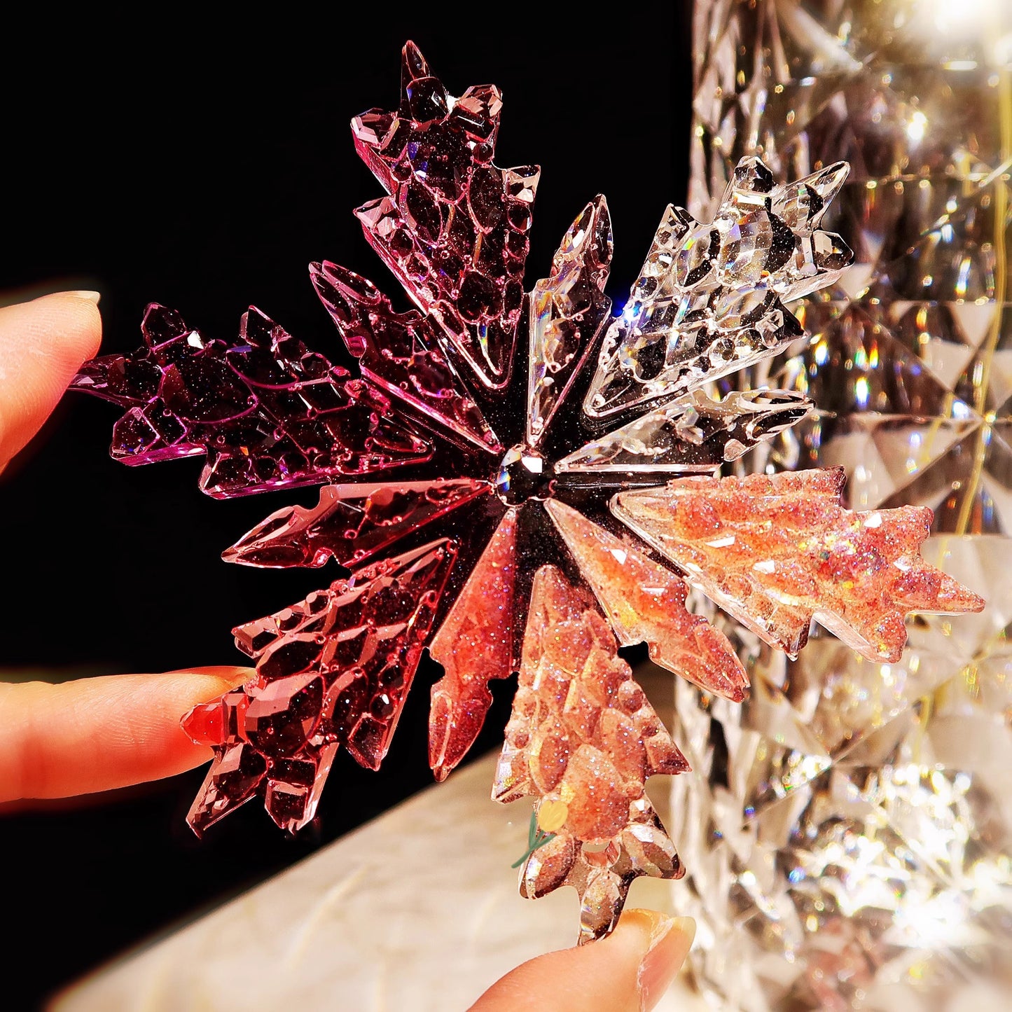 Large Diamond Snowflake Resin Mold Decorative Pendant