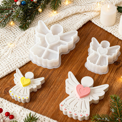 Winged Angel Heart Ornament Resin Mold