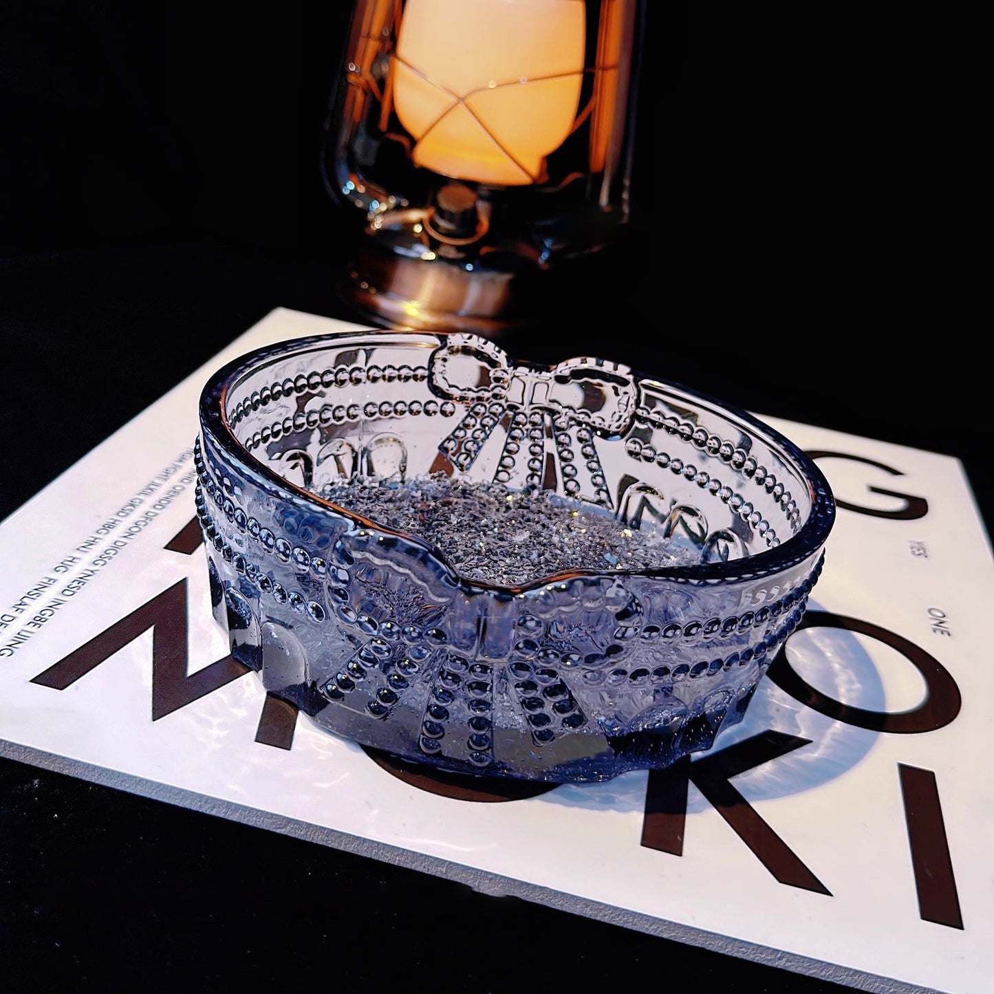 Handmade Crystal Cluster Bow Storage Resin Mold