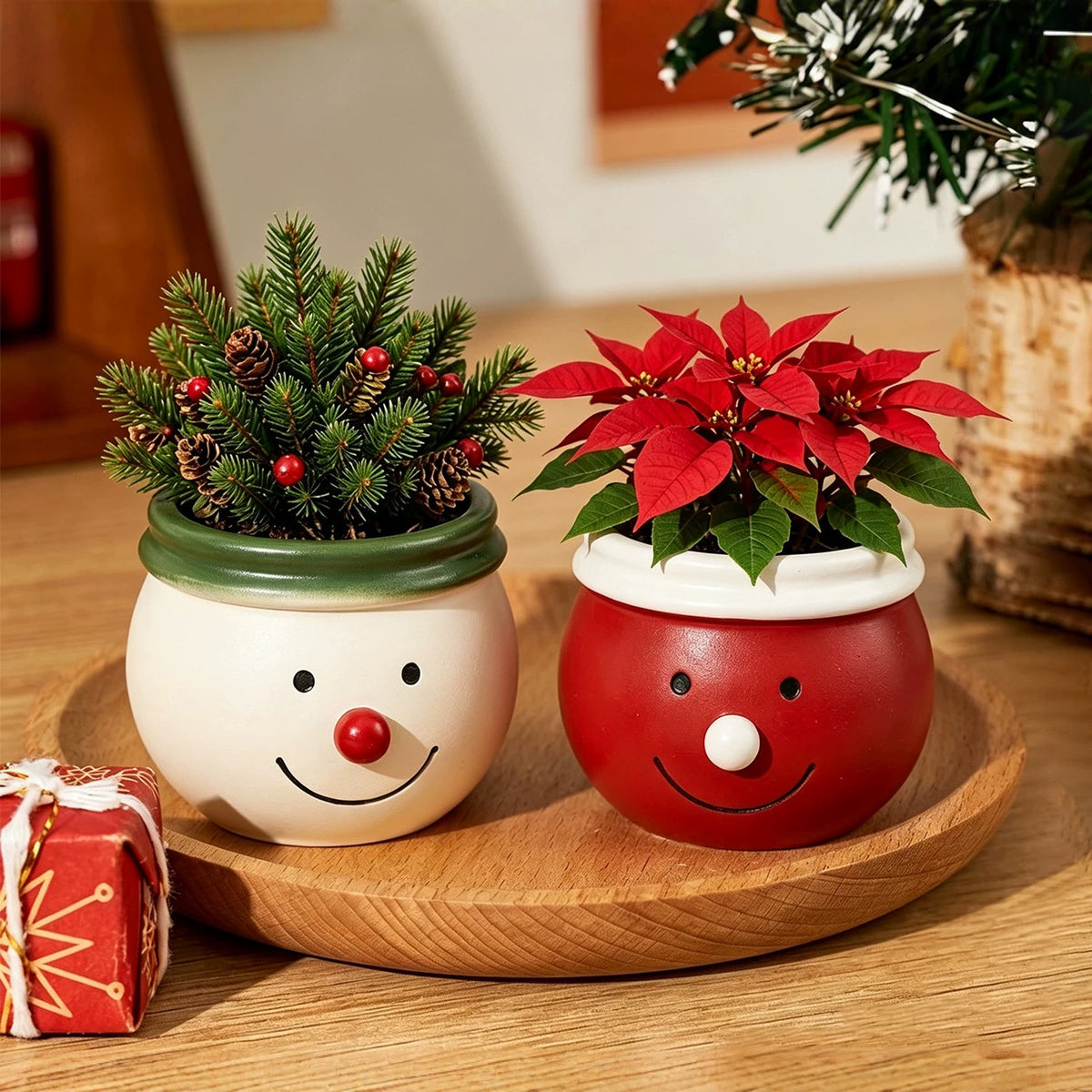 Cute Snowman Storage Jar & Planter Figurine Resin Mold