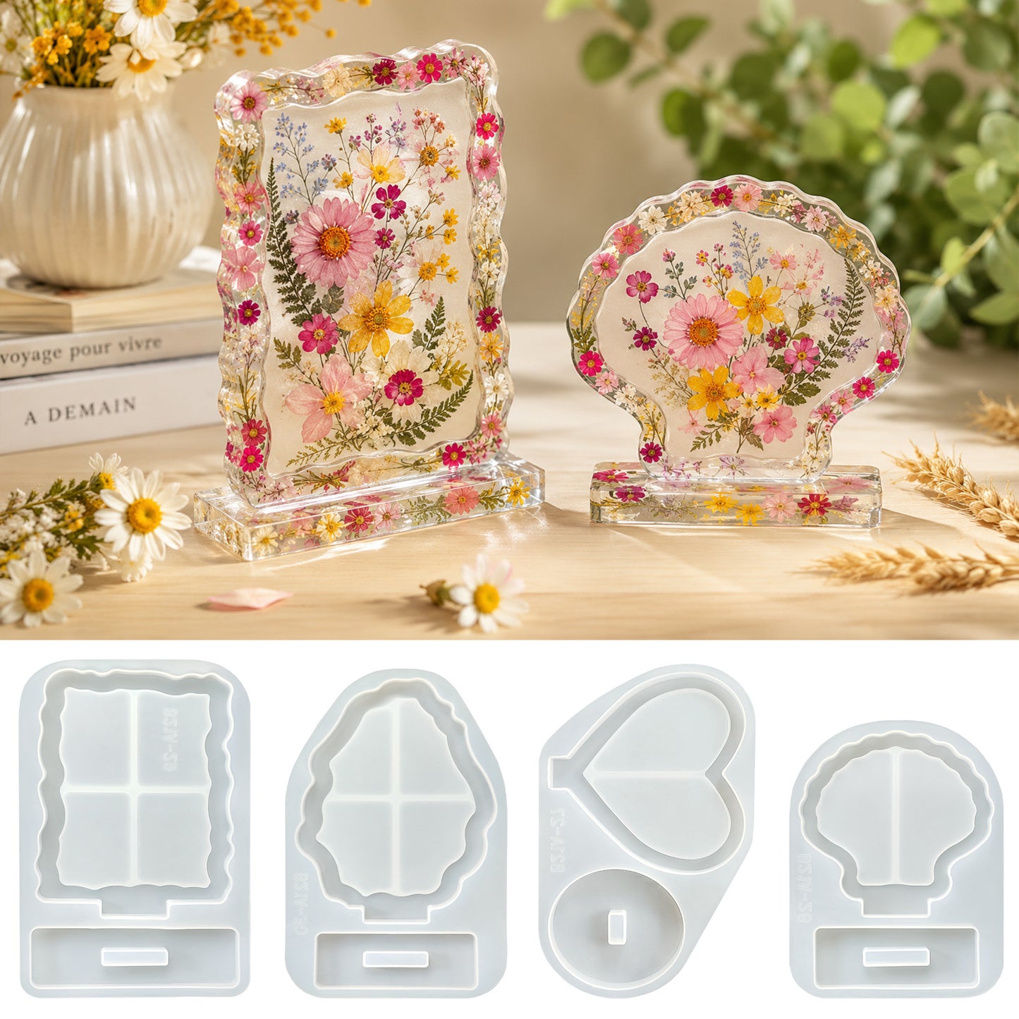 Decorative Photo Frame Resin Mold Set