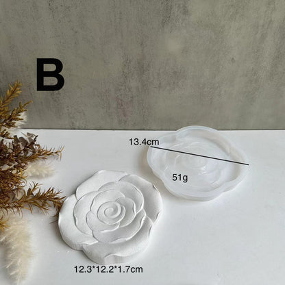 3pcs Flower Coaster Tray Resin Molds