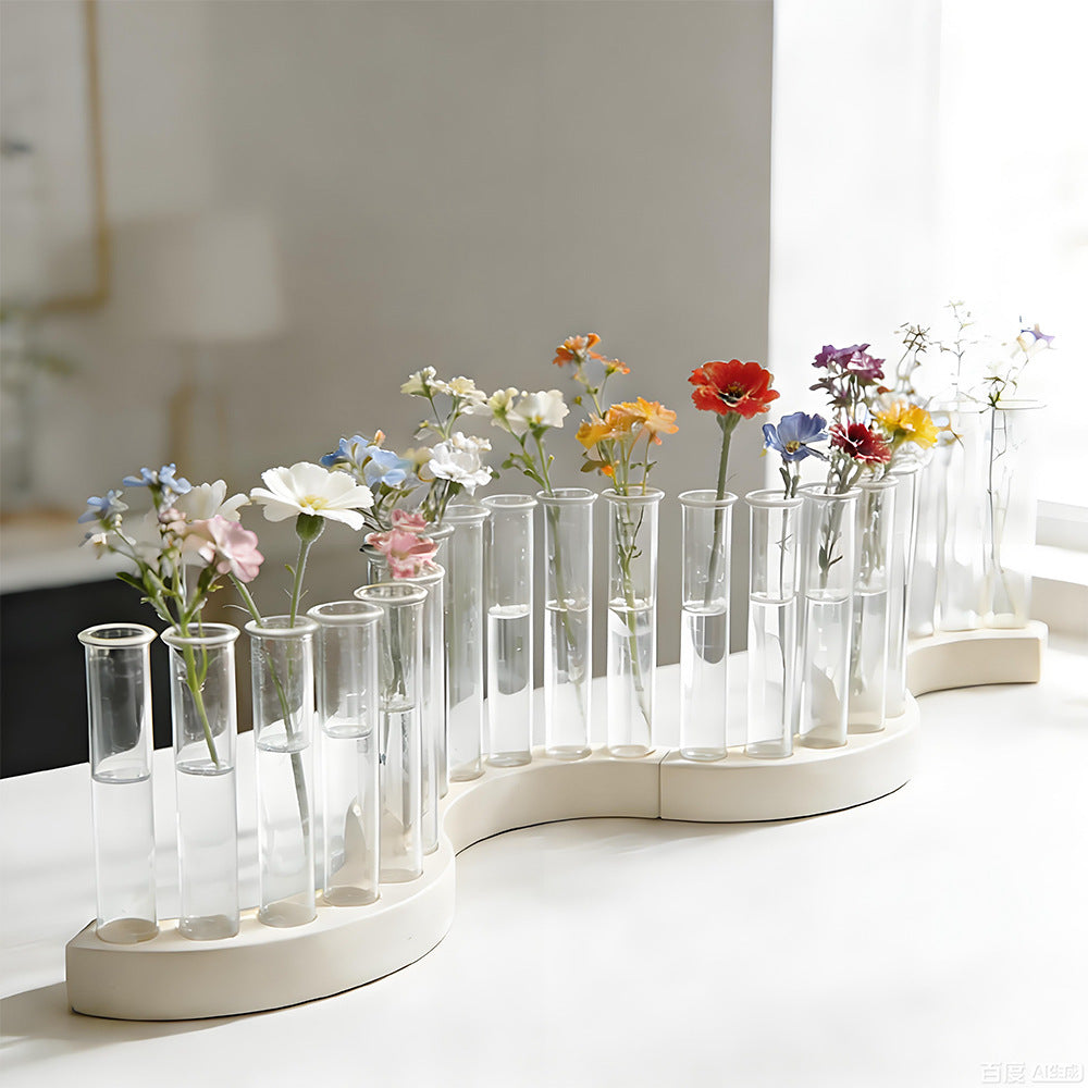 Test Tube Hydroponic Flower Stand Resin Mold