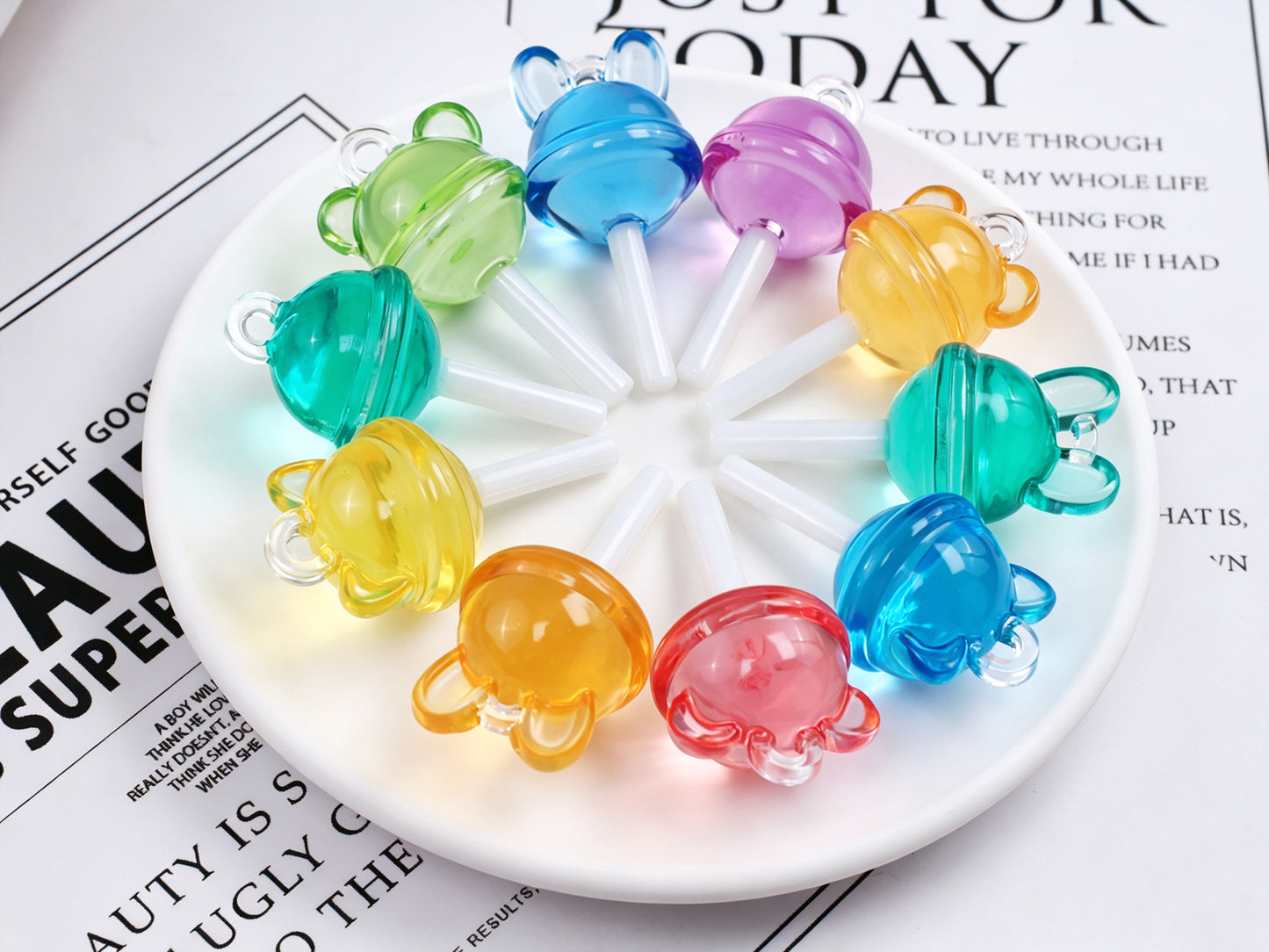 Cute Animal Lollipop Pendant Resin Mold