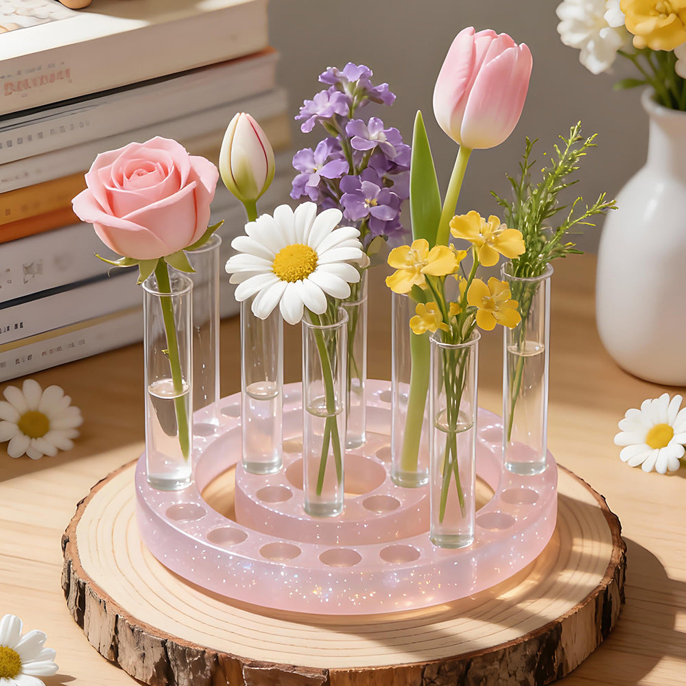 Test Tube Hydroponic Flower Stand Resin Mold