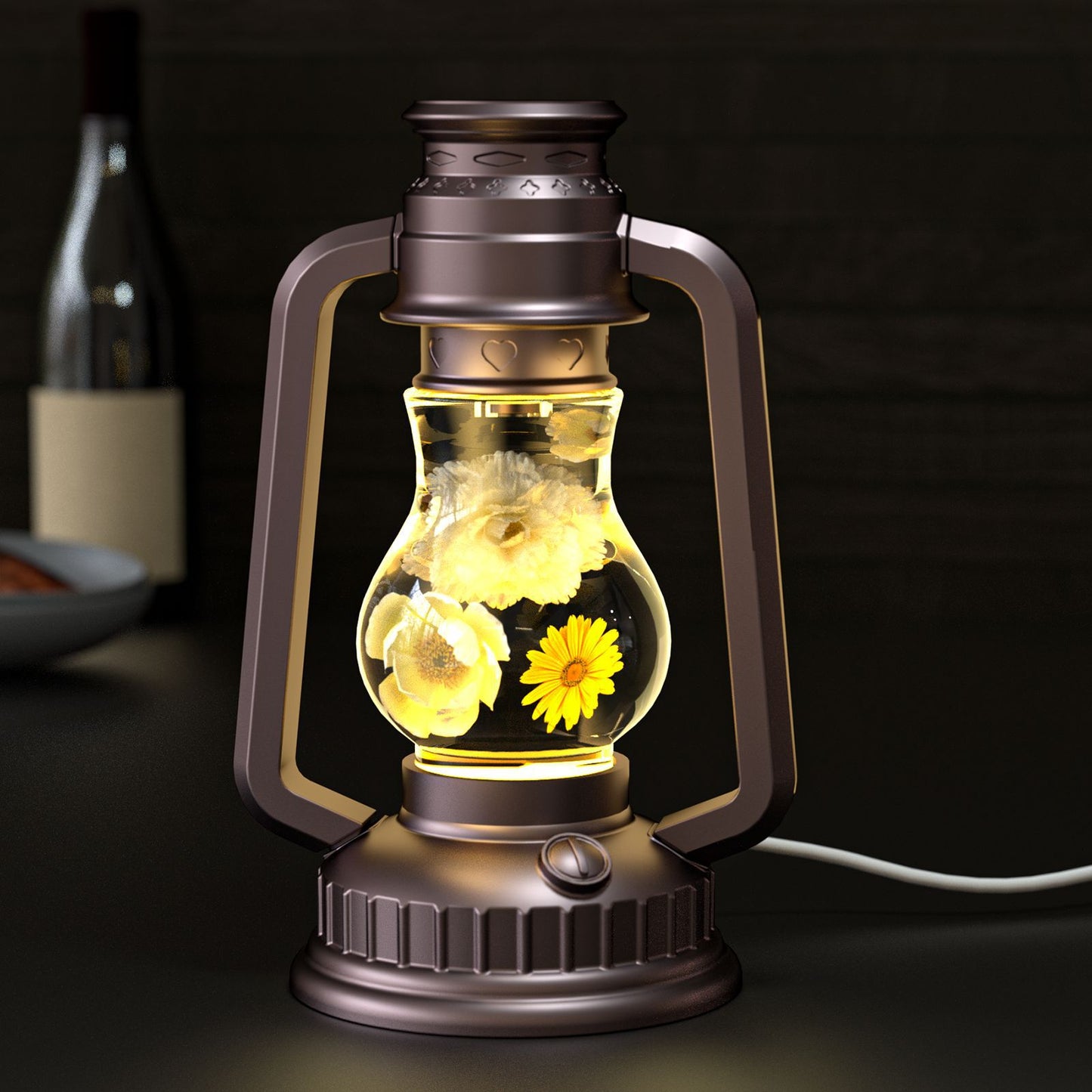 Kerosene Lamp Camping Lantern Ornament Set Resin Mold