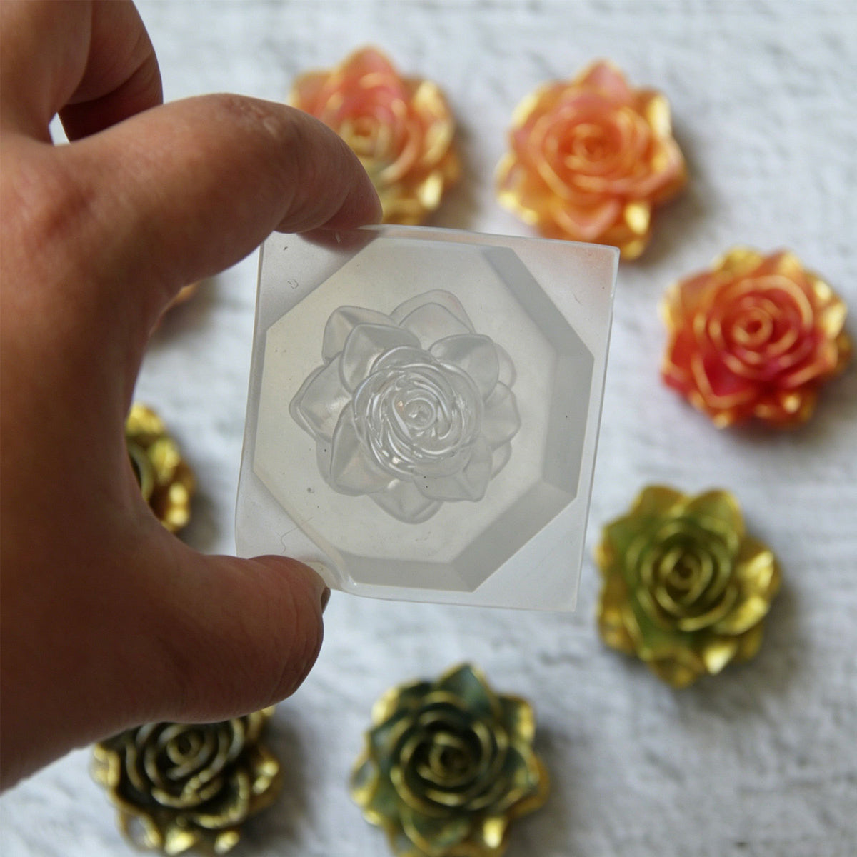 Rose Flower Decorative Resin Mold for UV Resin