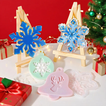 12pcs Christmas Theme Hanging Resin Mold