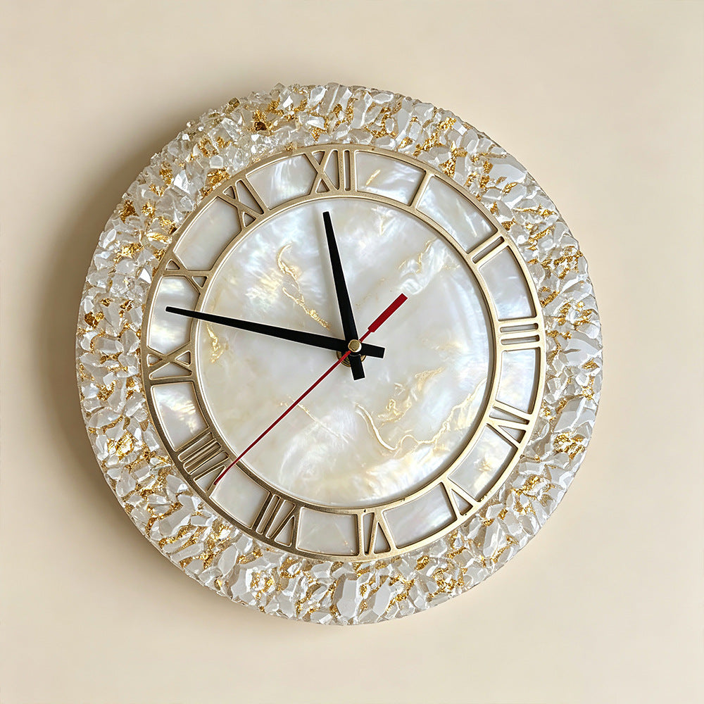 Round Crystal Cluster Edge Clock Resin Mold