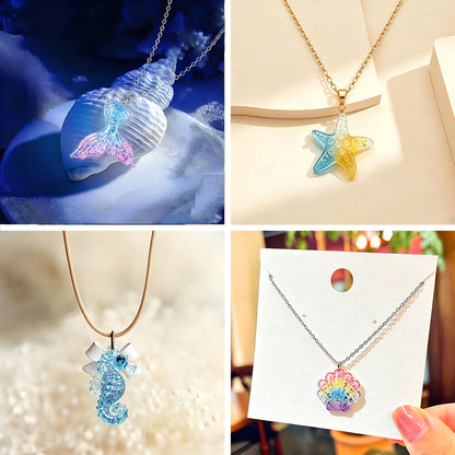 8pcs Ocean Animal Pendant Keychain & Bag Charm Resin Mold Set