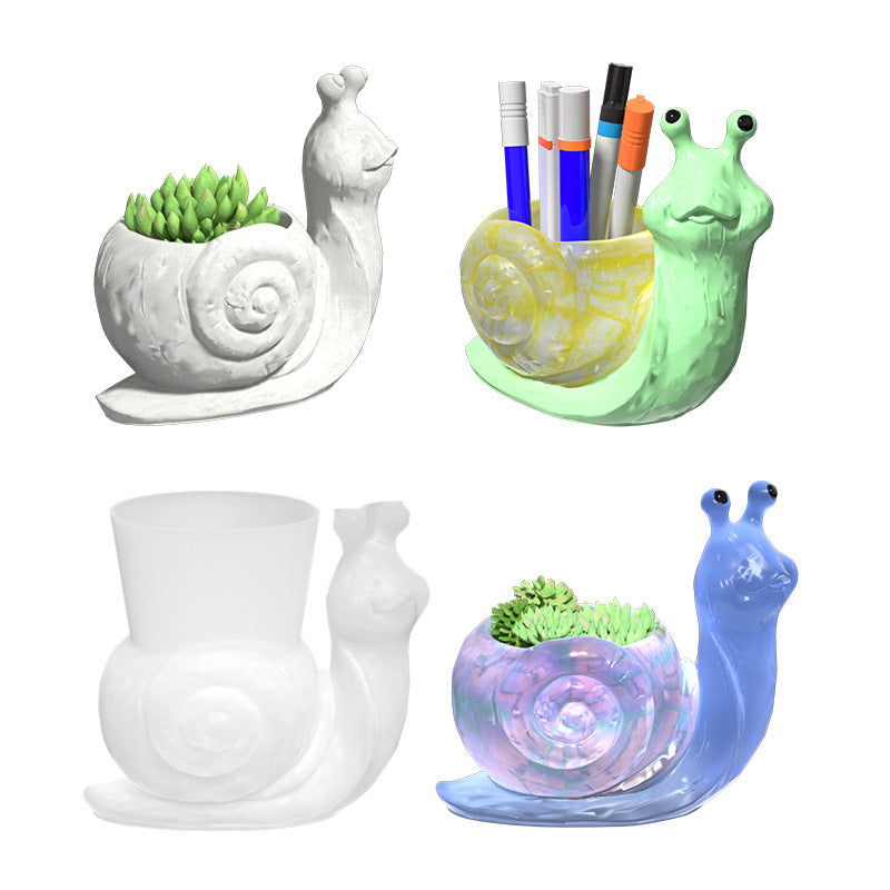 Snail Potted Plant Resin Mold