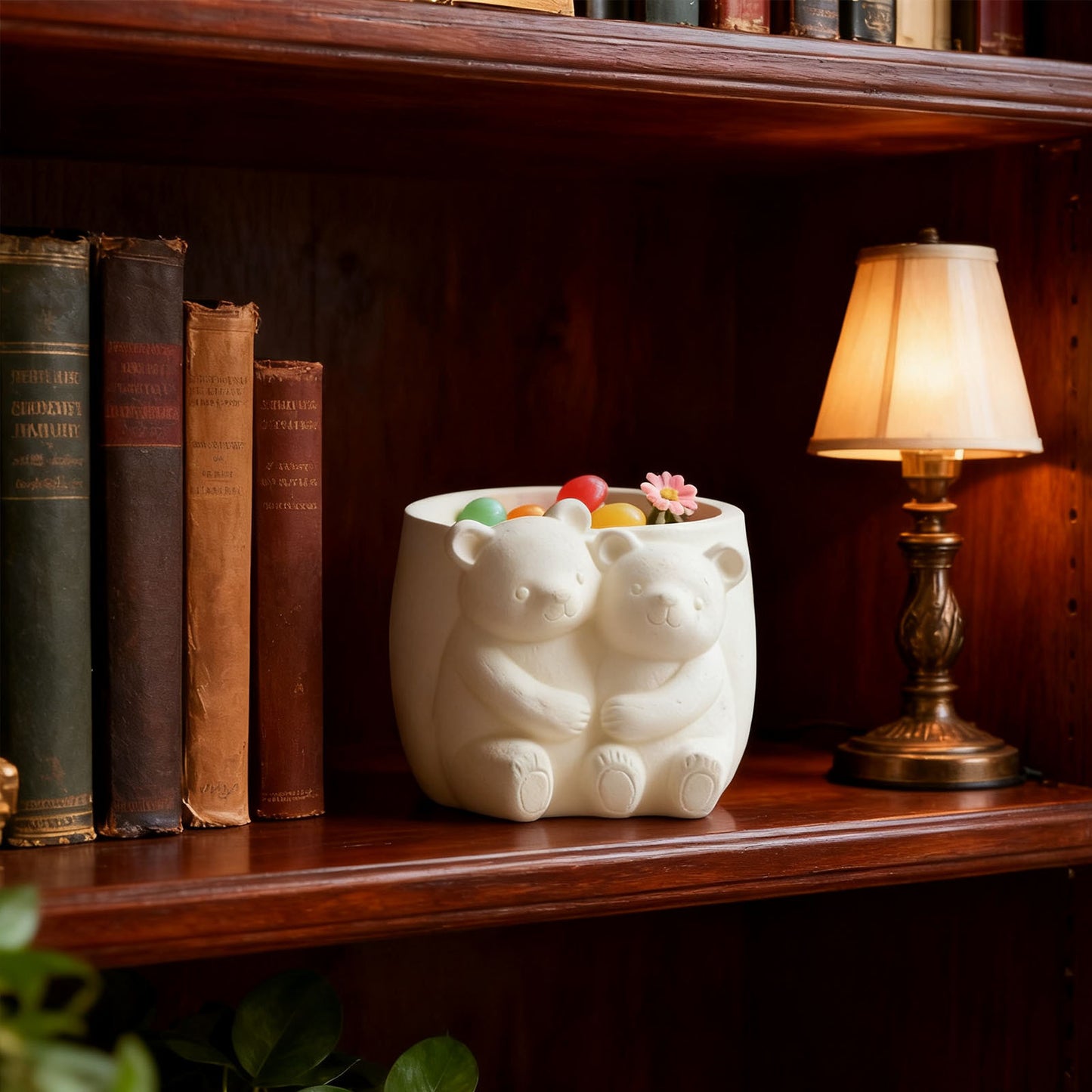 Hugging Bear Storage Jar Resin Mold