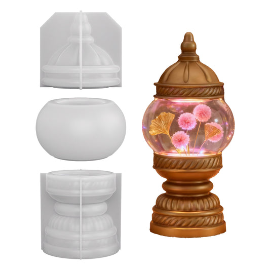 3pcs Vintage Table Lamp Ornament Decorative Set Resin Mold