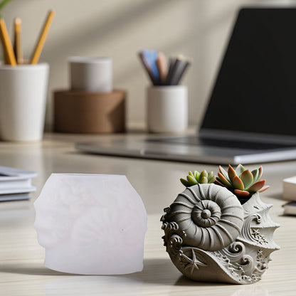 Conch Shell Storage Jar Resin Mold