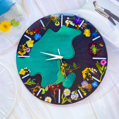 Round Clock Resin Mold Set of Clock Accessories