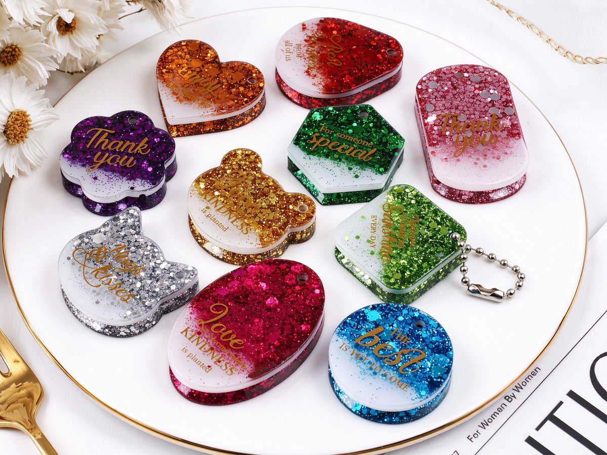 Heart-Shaped Round Six-Sided Bottle & Can Opener Keychain Resin Mold