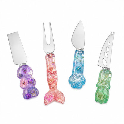 Mermaid Tail Cat Paw Heart & Tulip Resin Knife Handle Mold