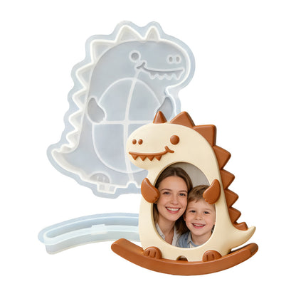 Cat, Dog & Dinosaur Seesaw Photo Frame Resin Mold