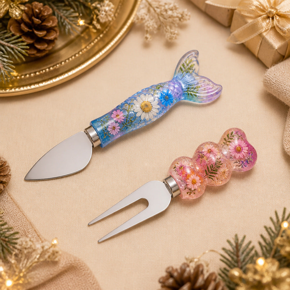 Mermaid Tail Cat Paw Heart & Tulip Resin Knife Handle Mold