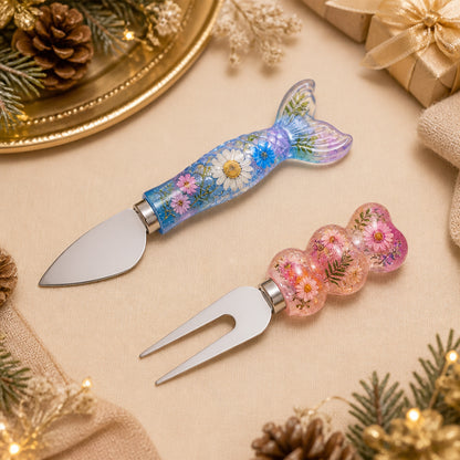 Mermaid Tail Cat Paw Heart & Tulip Resin Knife Handle Mold