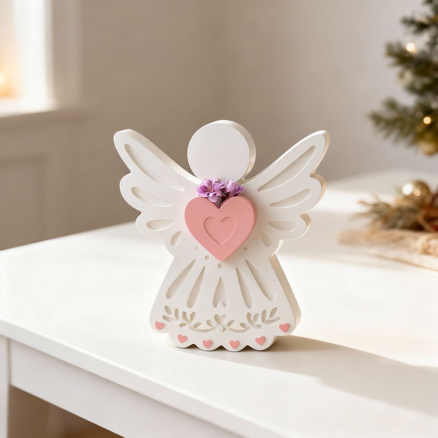 Winged Angel Heart Ornament Resin Mold