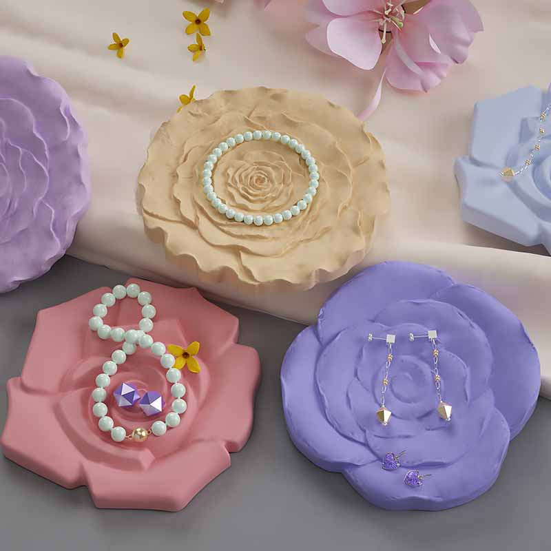3pcs Flower Coaster Tray Resin Molds