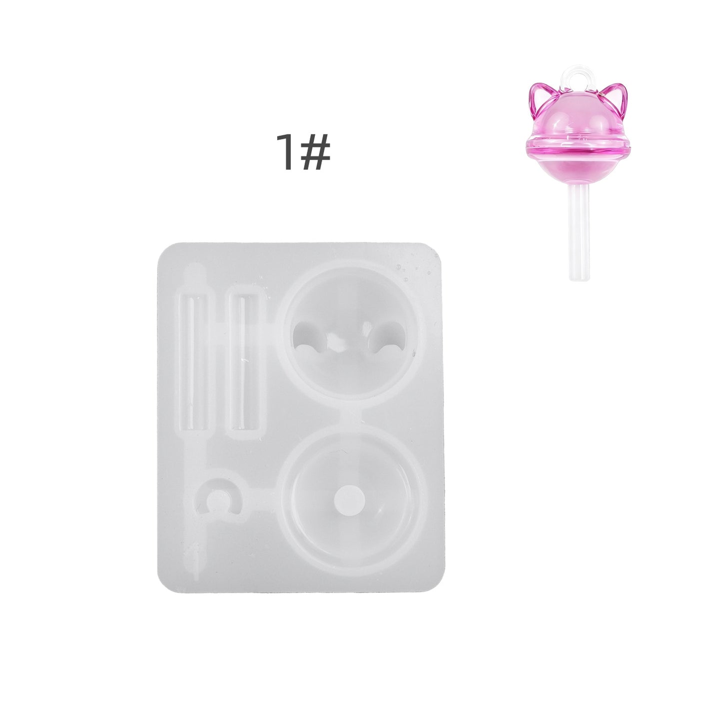 Cute Animal Lollipop Pendant Resin Mold