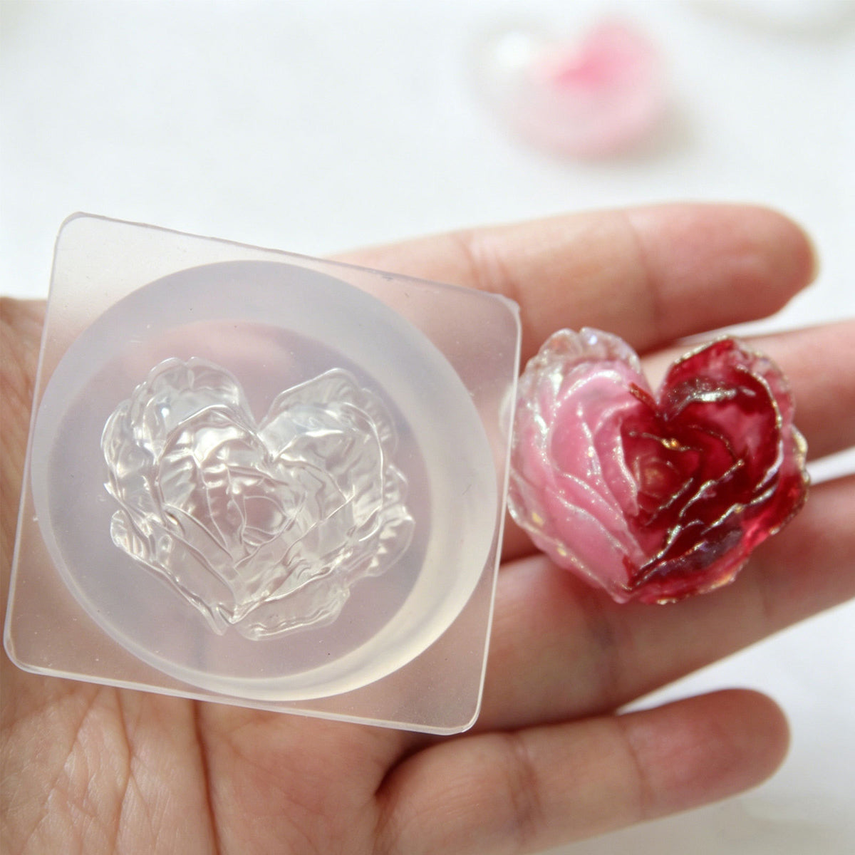 Rose Flower Decorative Resin Mold for UV Resin