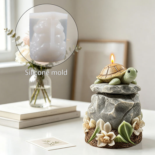 Rock Turtle Figurine Resin Mold
