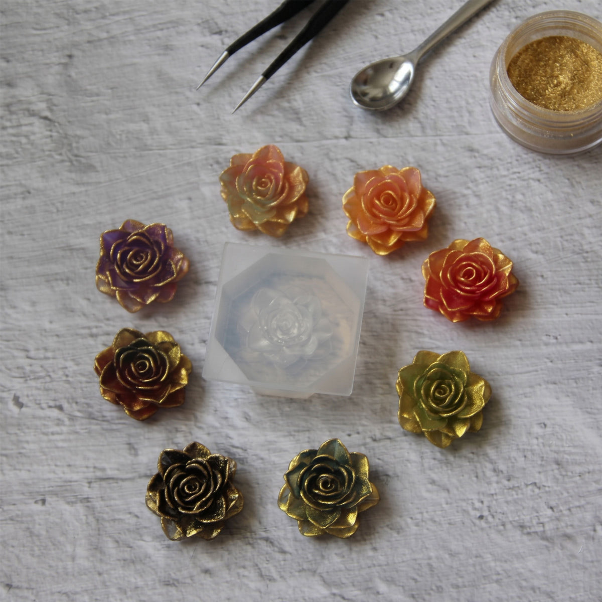 Rose Flower Decorative Resin Mold for UV Resin