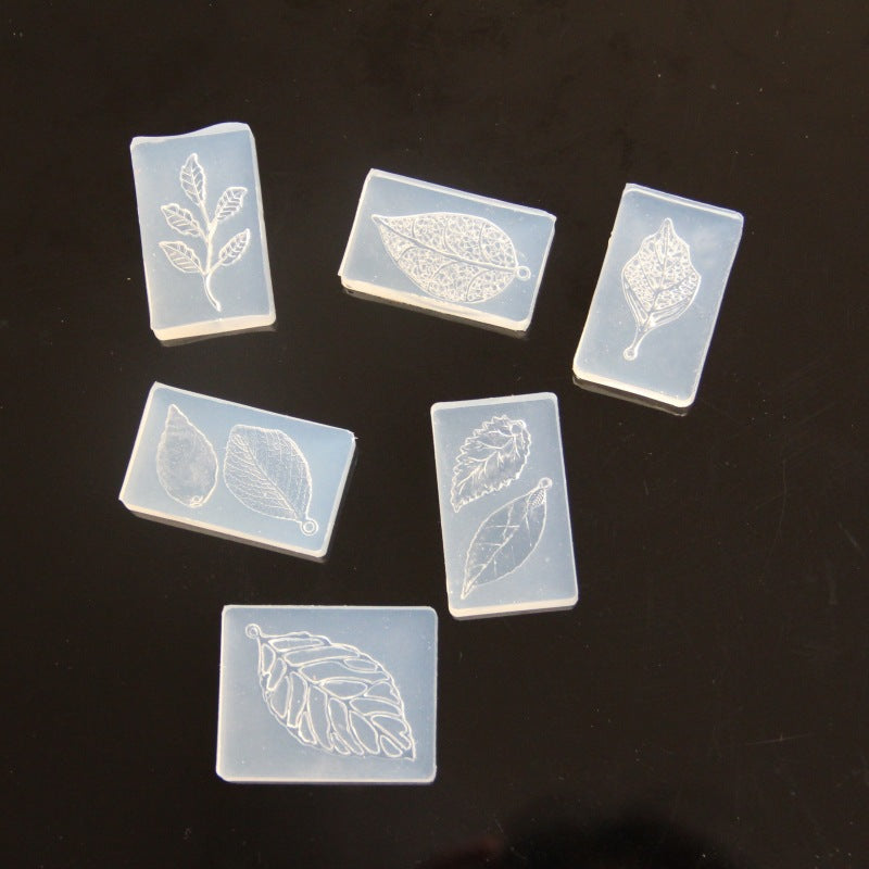 6pcs Leaf Vein Jewelry Accessories Resin Molds