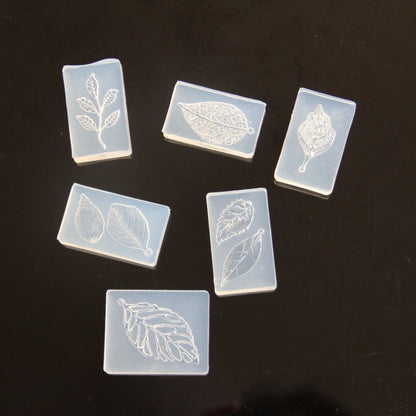 6pcs Leaf Vein Jewelry Accessories Resin Molds