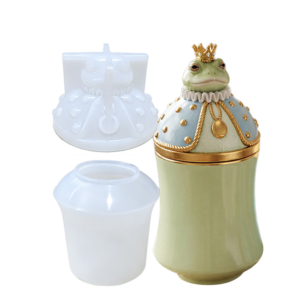 Gorgeous Frog Storage Jar Resin Mold