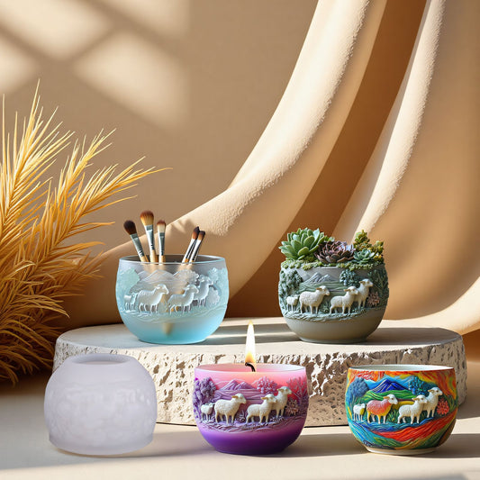 Sheep Storage Jar Resin Mold