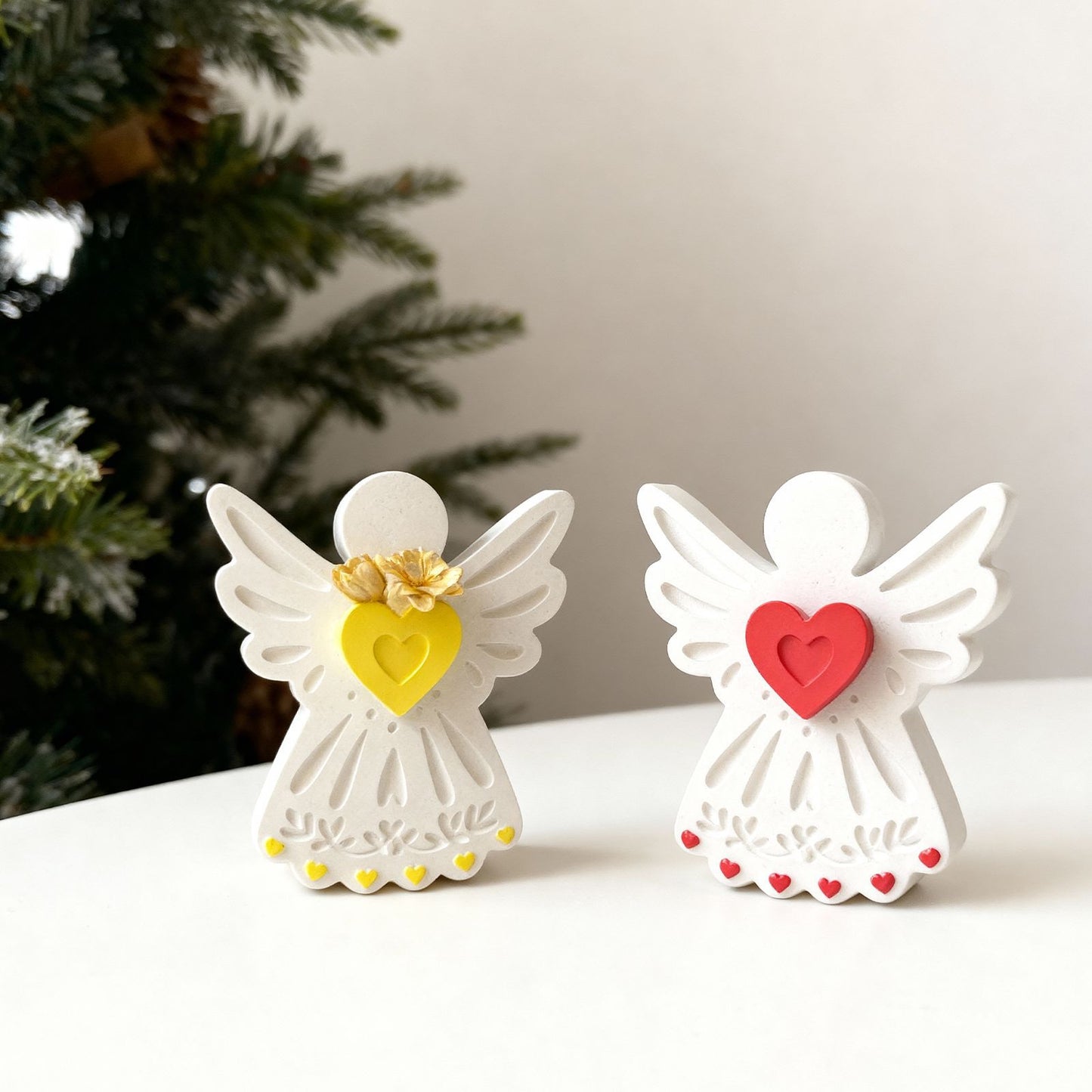 Winged Angel Heart Ornament Resin Mold