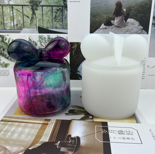 Mickey Bow Storage Box Resin Mold