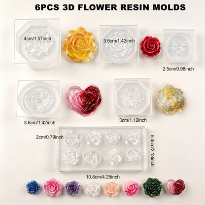 Rose Flower Decorative Resin Mold for UV Resin