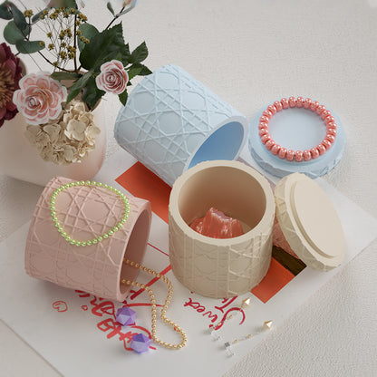 Rattan Patterned Storage Jar Resin Molds